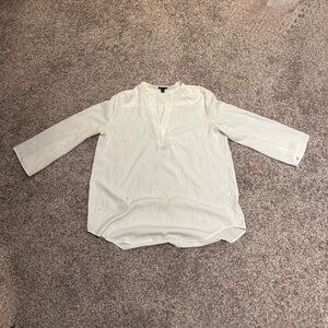 Ann Taylor White Tunic Blouse
